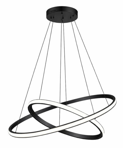 POWERTECH LED φωτιστικό οροφής PT-1529, 60W, 4000K, Φ80x120cm, μαύρο