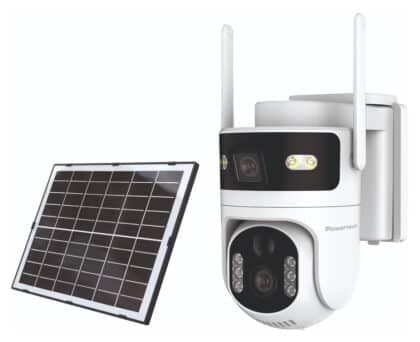 POWERTECH smart ηλιακή κάμερα PT-1547, dual lens, 4MP, 4G, PTZ, SD, IP65