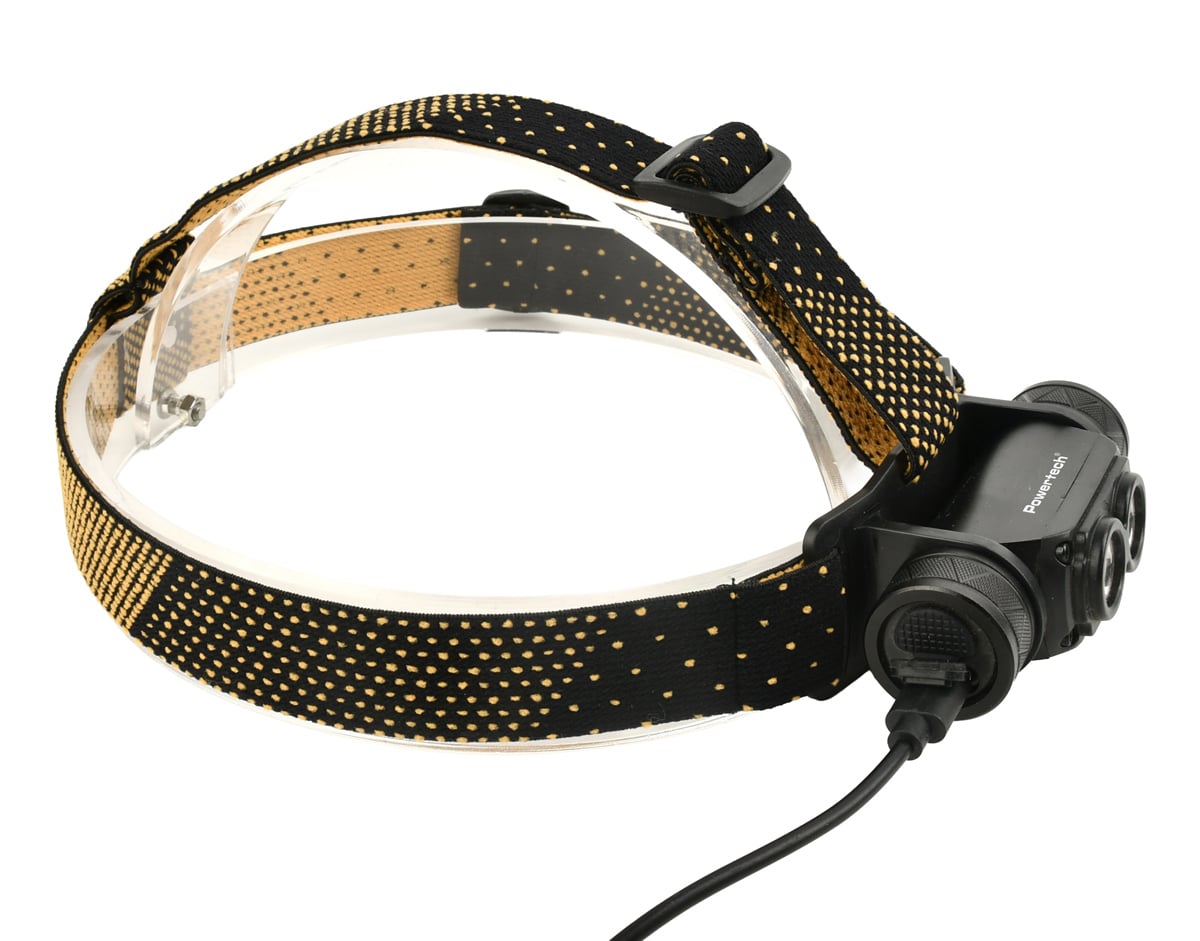 POWERTECH LED φακός κεφαλής PT-1549, επαναφορτιζόμενος, 1000lm, IP44, μαύρος - Image 3