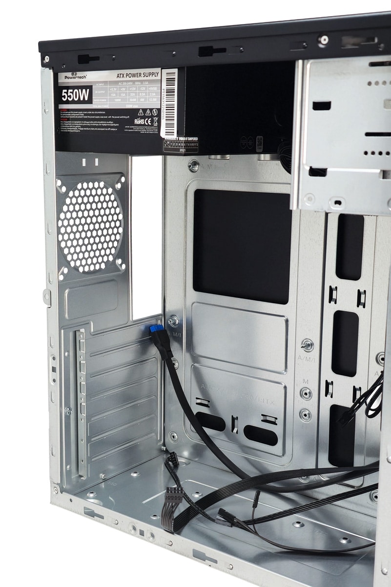 POWERTECH PC Case PT-1563 με 550W PSU, ATX Midi, 376.6x175x408.5mm, μαύρο - Image 4