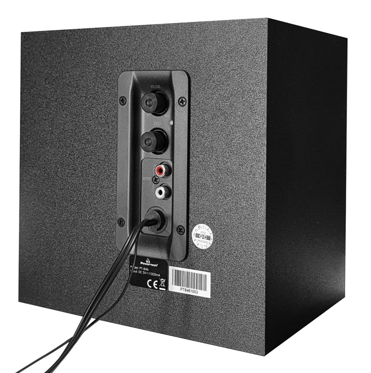 POWERTECH ηχεία Premium sound PT-846, 16W, USB/SD/FM/BT, remote, μαύρα - Image 4