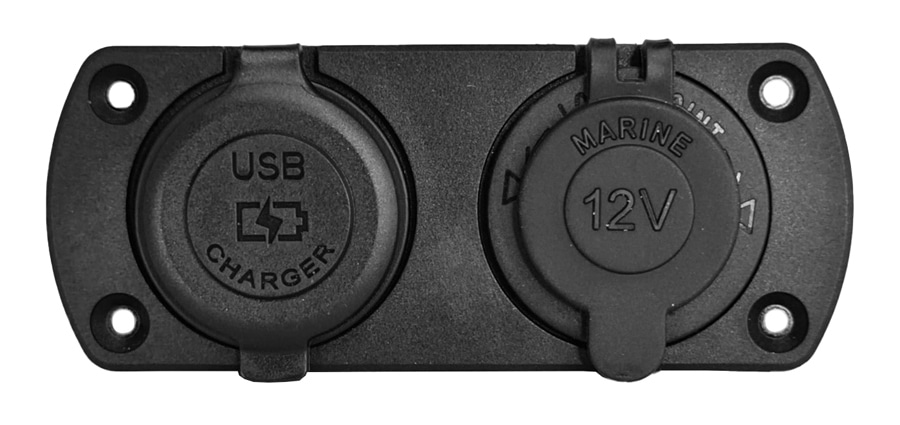 POWERTECH πρίζα 12V για σκάφη & οχήματα PTL-002, USB/USB-C, οθόνη, IP65 - Image 2
