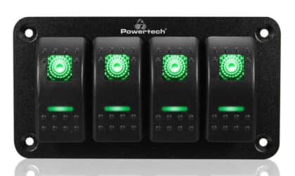 POWERTECH πάνελ σκαφών & οχημάτων PTL-019 με 4x διακόπτες, IP65