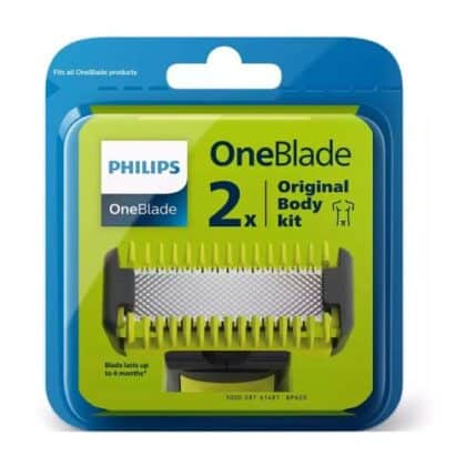 Ξυριστική μηχανή Philips OneBlade Ανταλλακτικές λεπίδες με κιτ σώματος QP620/50 (2 τεμάχια) Γκρι Eu