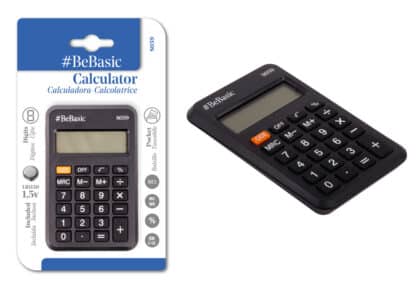 BEBASIC αριθμομηχανή τσέπης S059, μπαταρίας, 8 ψηφία, μαύρη
