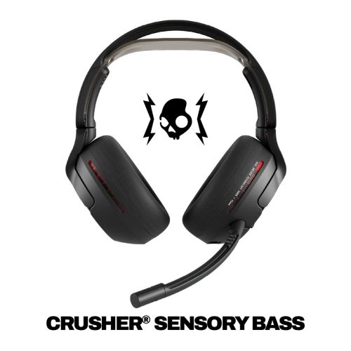 Ασύρματα ακουστικά Bluetooth Skullcandy Crusher PLYR 720 Over-ear με μικρόφωνο, BT 5.3, για PS5, Nintendo Switch, Μαύρο EU (S6PCW-T963) - Image 2