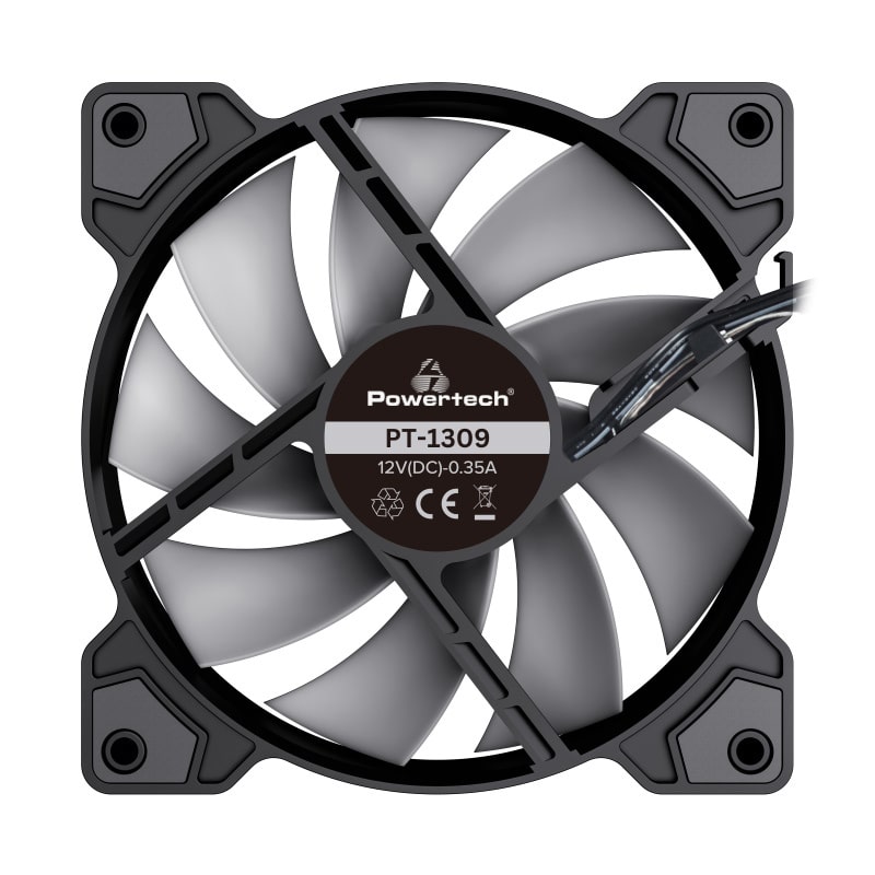 POWERTECH ανεμιστήρας για PC SP-PT-1309-2, slave, ARGB LED, 120mm, 1200RPM - Image 2