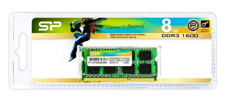 SILICON POWER Μνήμη RAM DDR3 SODimm, 8GB, 1600MHz, CL11 - Image 2