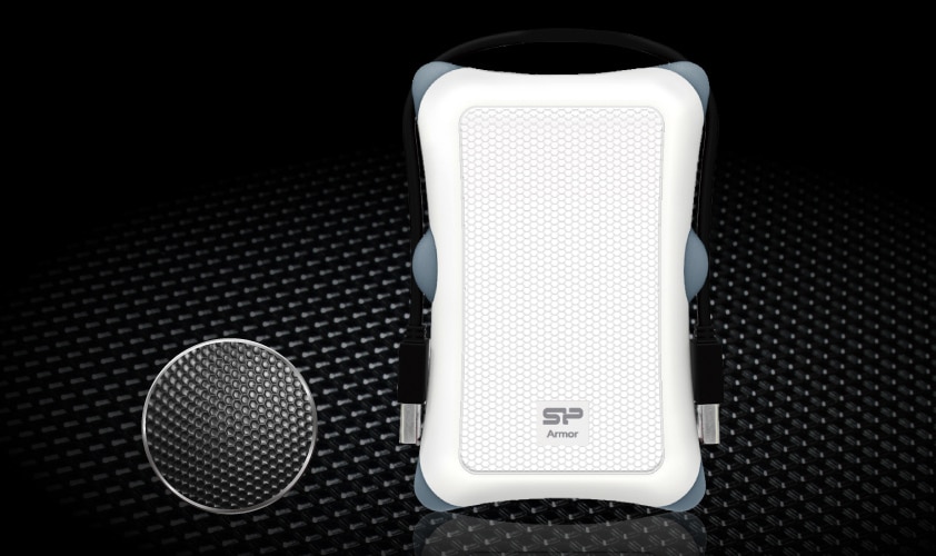 SILICON POWER εξωτερικός HDD Armor A30, 1TB, USB 3.2, λευκός - Image 2