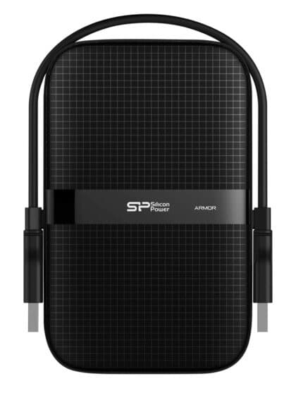 SILICON POWER εξωτερικός HDD Armor A60, 1TB, USB 3.2, μαύρος