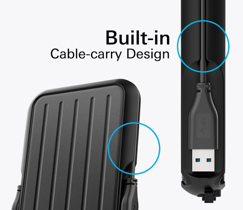 SILICON POWER εξωτερικός HDD Armor A66, 4TB, USB 3.2, μπλε - Image 3