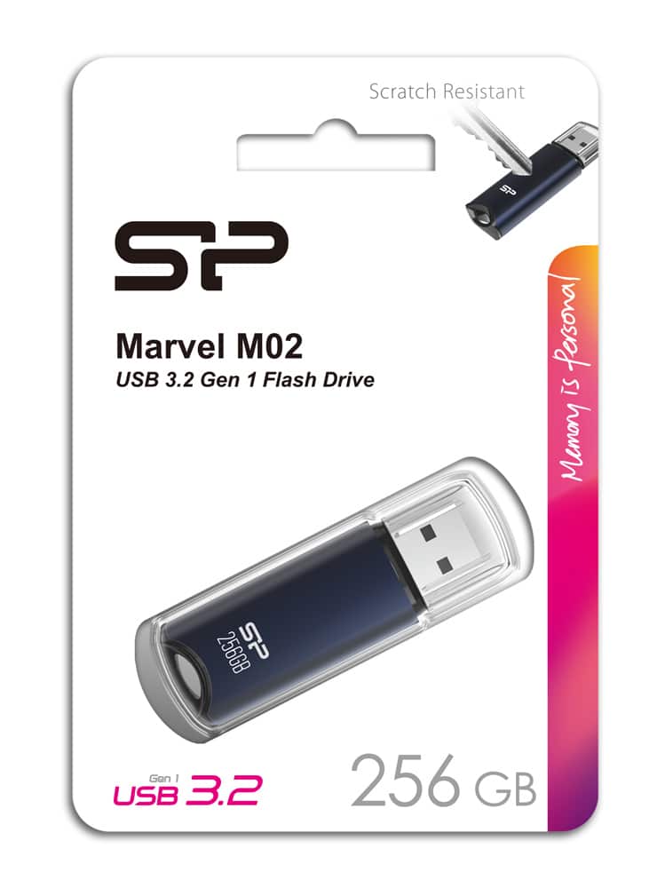 Μονάδα Flash USB SILICON POWER Marvel M02, 256GB, USB 3.2, μπλέ - Image 3