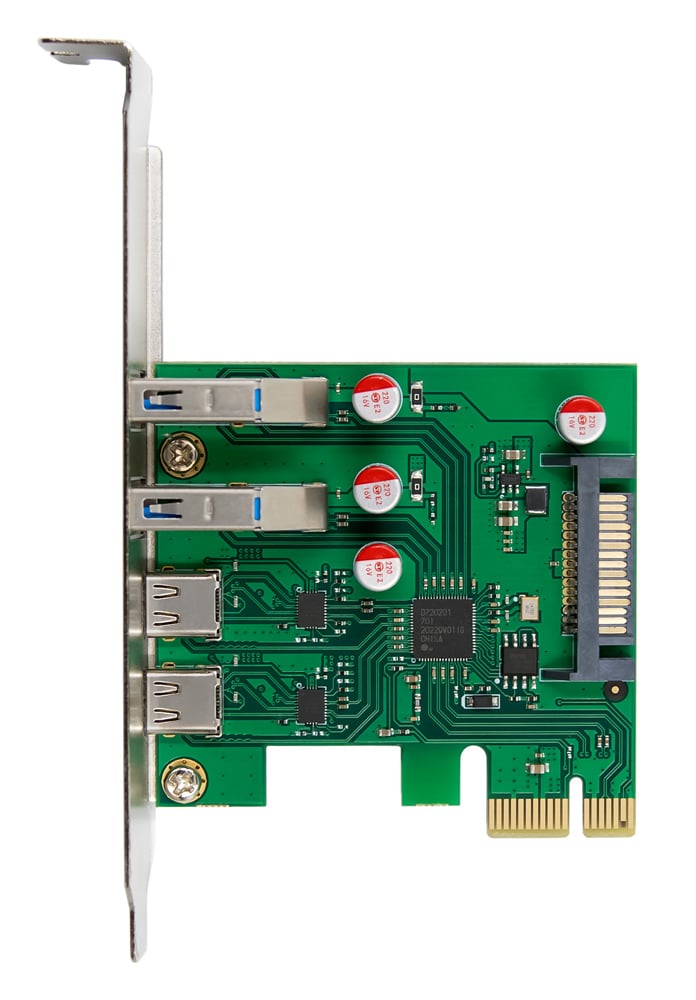 POWERTECH κάρτα επέκτασης PCIe σε 2x USB & 2x USB-C ST632, 5Gbps, NEC D720201 - Image 2