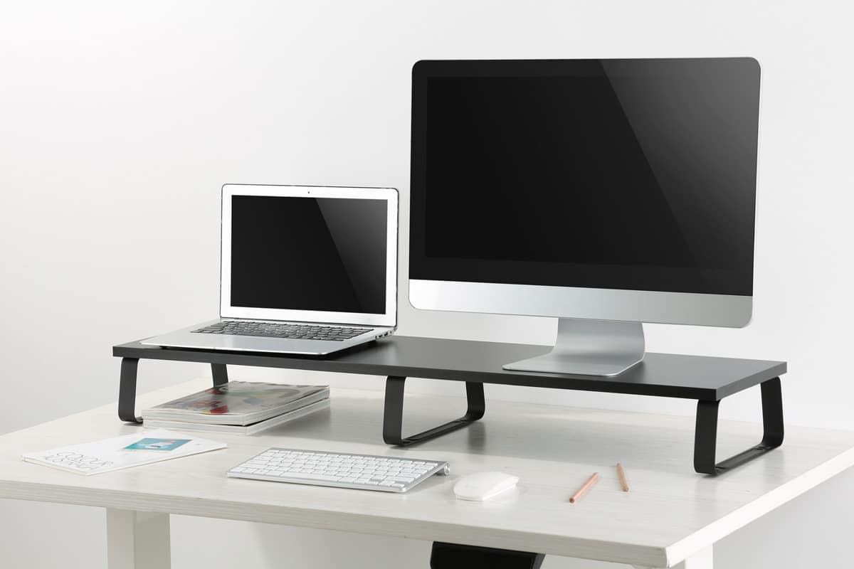 BRATECK επιτραπέζια βάση για 2x οθόνες/laptop STB-112, 13-32", έως 20kg, μαύρη - Image 2