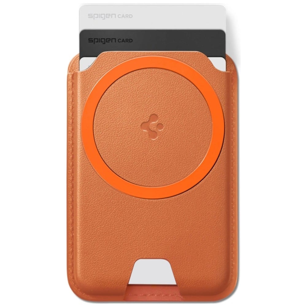 Μαγνητικό πορτοφόλι Spigen Valentinus MagFit+ MagSafe πορτοκαλί - Image 3