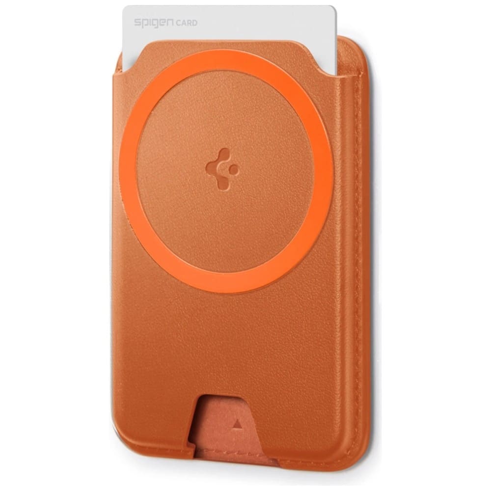 Μαγνητικό πορτοφόλι Spigen Valentinus MagFit+ MagSafe πορτοκαλί - Image 5