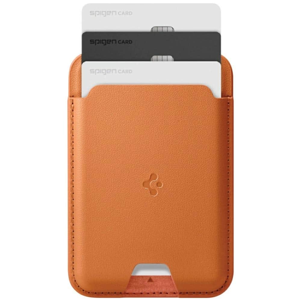 Μαγνητικό πορτοφόλι Spigen Valentinus MagSafe πορτοκαλί - Image 3