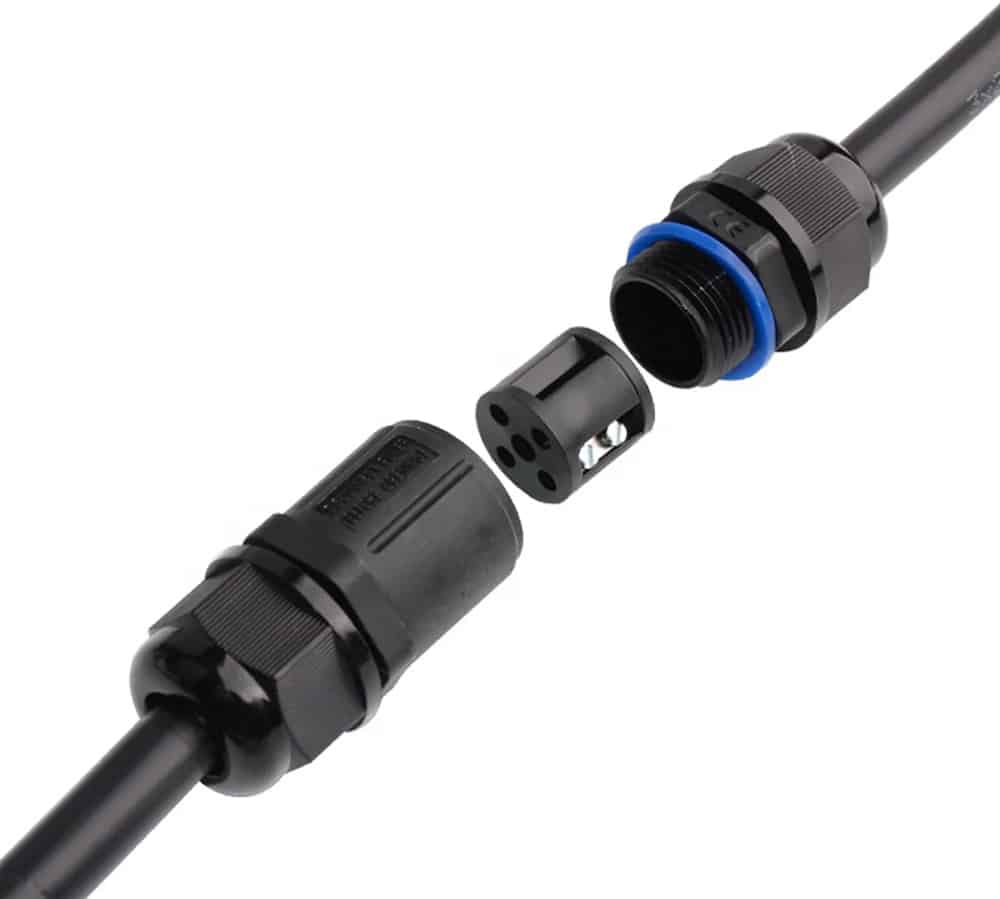 POWERTECH αδιάβροχος σύνδεσμος καλωδίων τροφοδοσίας TOOL-0112, 3pin, IP68, μαύρος - Image 3