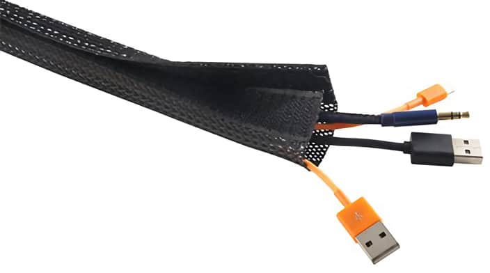 BRATECK πλέγμα καλωδίων τύπου Flex Wrap VS-85, 100x8.5cm, μαύρο - Image 2