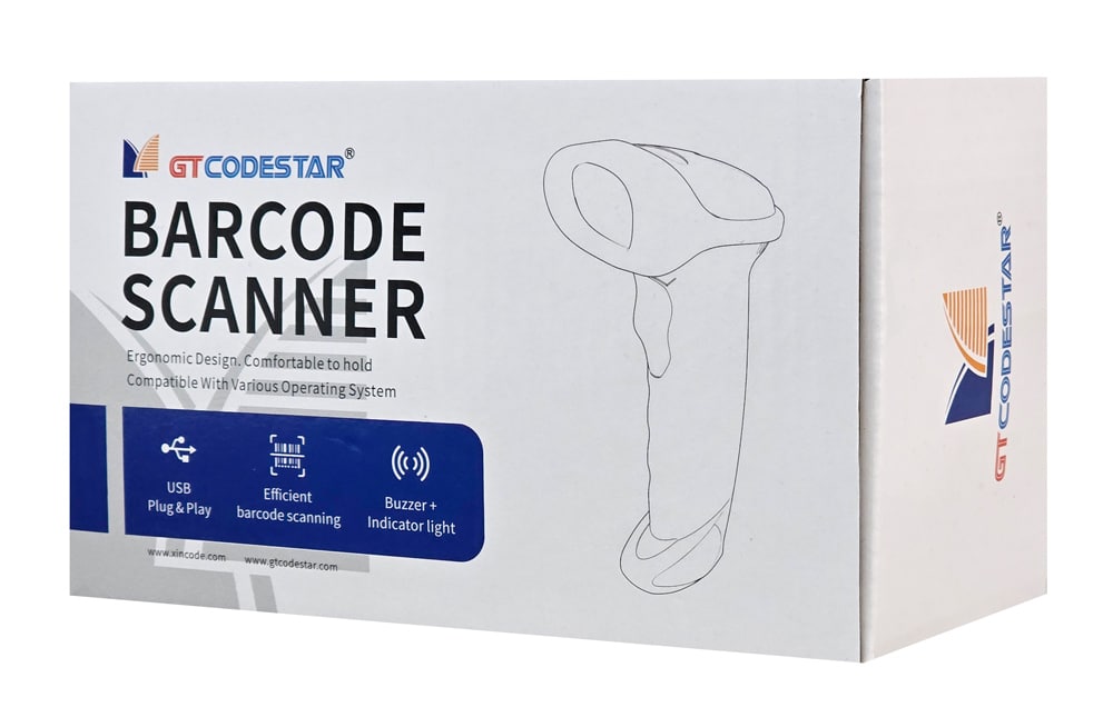 GTCODESTAR barcode scanner X-9701B, 1D & 2D, ενσύρματο & ασύρματο, Bluetooth, 2000mAh, μαύρο - Image 10