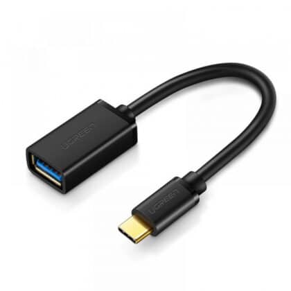 Προσαρμογέας OTG USB-C σε USB-A UGREEN US154, Μαύρος