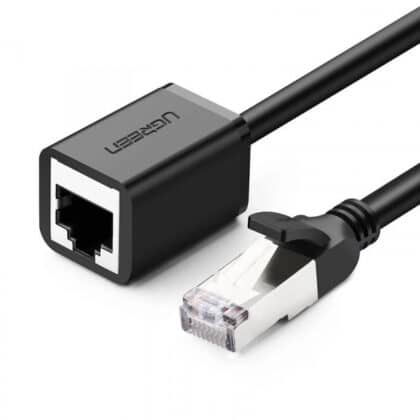 Καλώδιο επέκτασης Ethernet UGREEN NW112, RJ45 σε RJ45, 1 m, Μαύρο