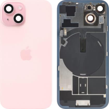 Κάλυμμα μπαταρίας / πίσω γυαλί για Apple iPhone 15, ροζ, τραβηγμένο (βαθμού Α)