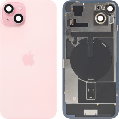 Κάλυμμα μπαταρίας / πίσω γυαλί για Apple iPhone 15 Plus, ροζ, τραβηγμένο (βαθμού Α)