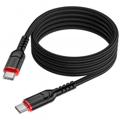 Καλώδιο USB-C σε USB-C Hoco X59 Victory, 60W, 3A, 1m, Μαύρο