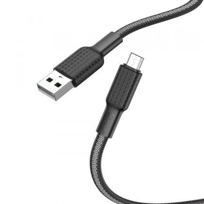 Καλώδιο USB-A σε microUSB Hoco X69, 18W, 2.4A, 1m, Μαύρο