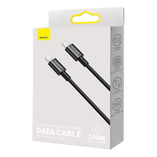 Καλώδιο USB-C σε USB-C Baseus Superior Series, 100W, 5A, 1m, Μαύρο CATYS-B01 - Image 4