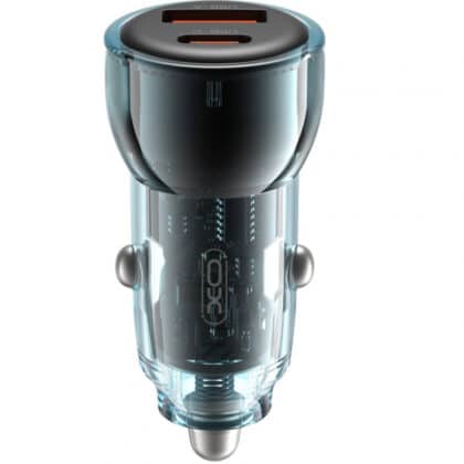 Φορτιστής Αυτοκινήτου XO DESIGN CC60, 60W, 3A, 1 x USB-A - 1 x USB-C, Μπλε