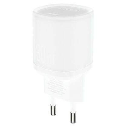 Φορτιστής τοίχου XO DESIGN L150, 30W, 3A, 1 x USB-C, Λευκό