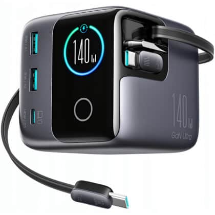 Φορτιστής γραφείου Joyroom Podix JR-TRD01, 140W, 1 x USB-C - 2 x USB-A, με καλώδιο USB-C, γκρι