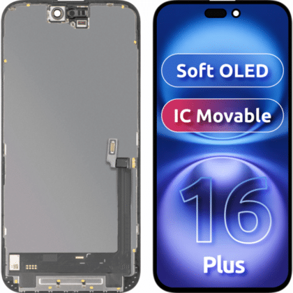Μονάδα οθόνης LCD MP για Apple iPhone 16 Plus, Soft OLED FHD IC Κινητό μοντέλο, Aftermarket, Μαύρο