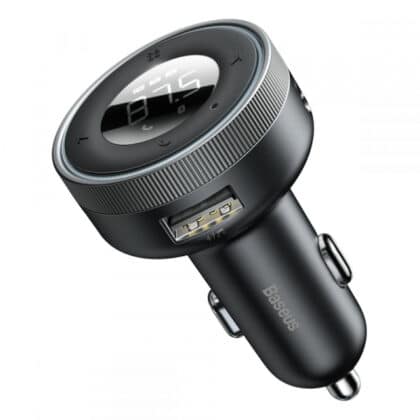 Πομπός FM Bluetooth και φορτιστής αυτοκινήτου Baseus Enjoy, 2 x USB-A, μαύρο CCLH-01