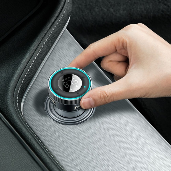 Πομπός FM Bluetooth και φορτιστής αυτοκινήτου Baseus Enjoy, 2 x USB-A, μαύρο CCLH-01 - Image 7