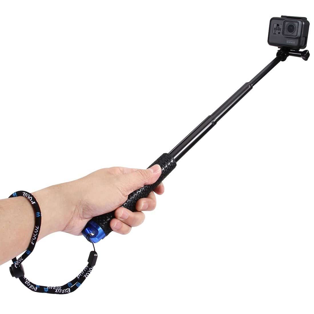 Selfie Stick Puluz για αθλητικές κάμερες (DJI, GoPro, Insta360)(μαύρο) - Image 4