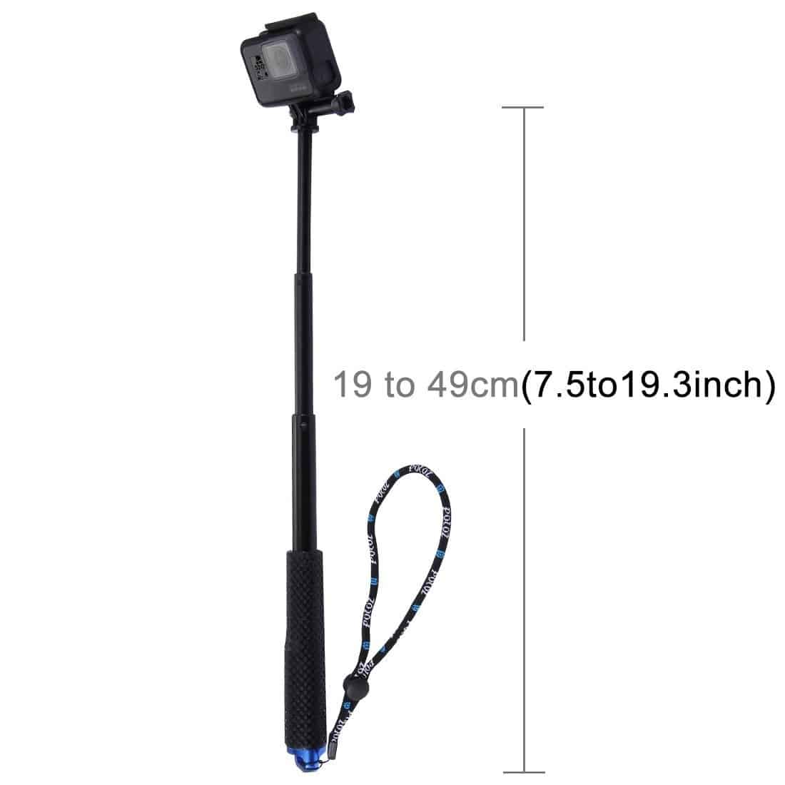 Selfie Stick Puluz για αθλητικές κάμερες (DJI, GoPro, Insta360)(μαύρο) - Image 5