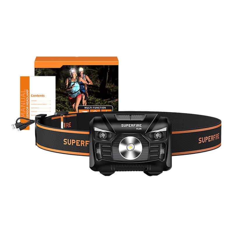 Superfire Φακός Κεφαλής HL06, 500lm, USB - Image 6