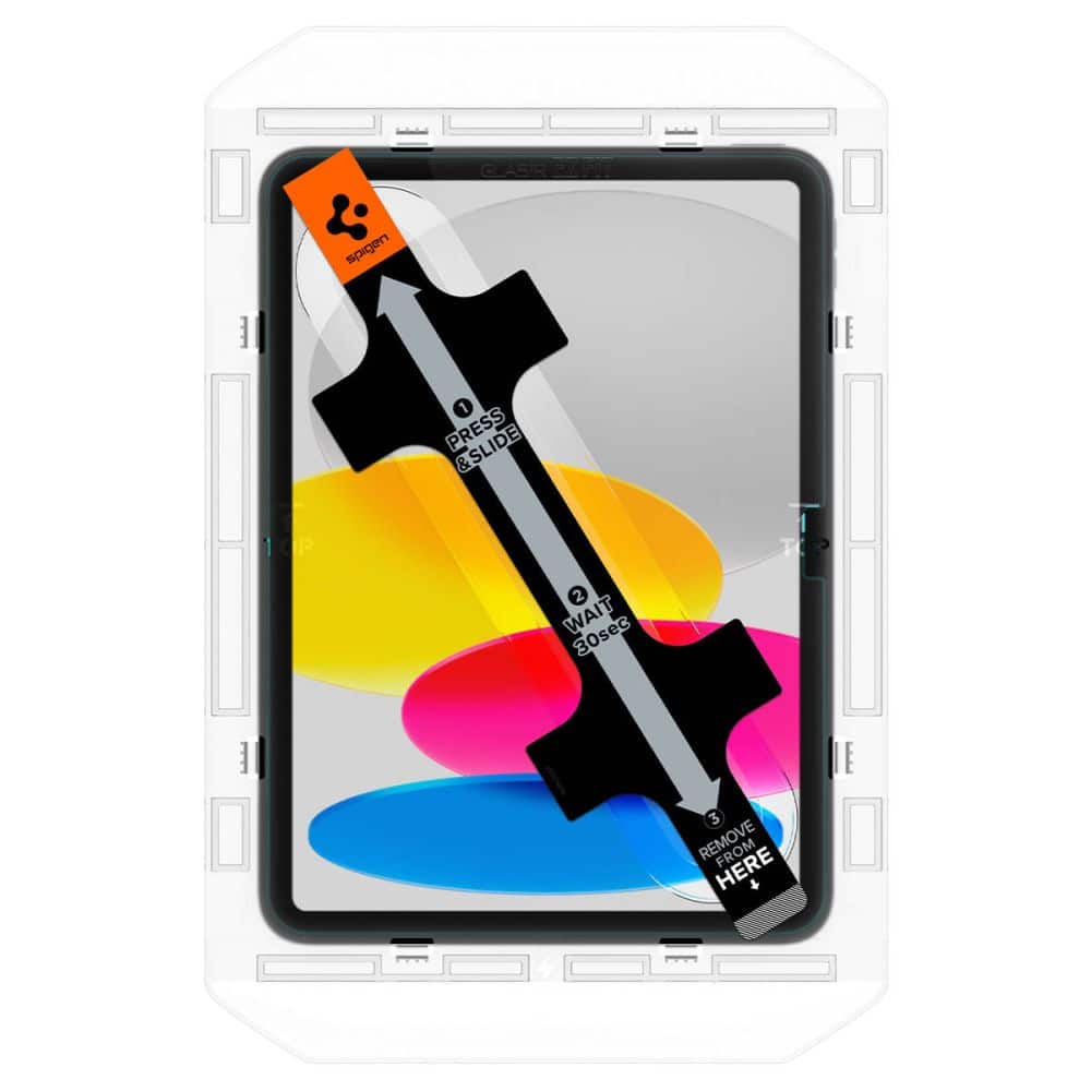 Spigen Glas.TR iPad 10.9 2022 "EZ FIT" θερμαινόμενο γυαλί με πλαίσιο AGL05554 - Image 6