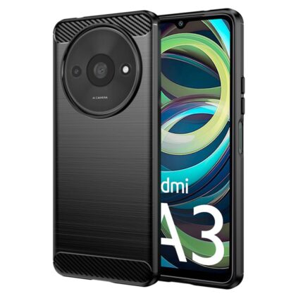 Techsuit Carbon Silicone - θήκη για Xiaomi Redmi A3 - Μαύρο