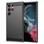 Techsuit Carbon Silicone - θήκη για Samsung Galaxy S22 Ultra - Μαύρο