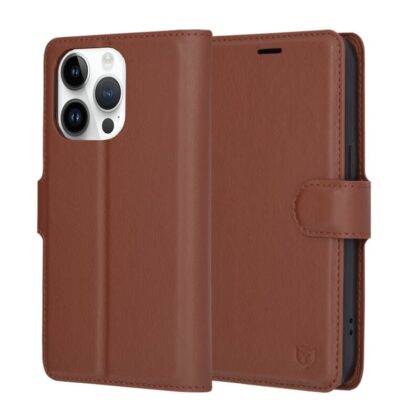 Techsuit Leather Folio - θήκη για Apple iPhone 14 Pro - Γκρι