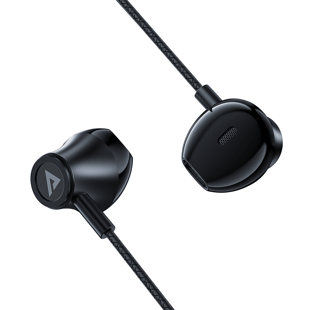 Acefast - Wired Earphones (l2) - Type-C, Half-In-Ear, With Microphone, Remote Control, Flexible Body, 1.2m - Black - Image 3