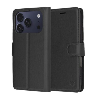 Techsuit Leather Folio - θήκη για Apple iPhone 17 Pro - Μαύρο
