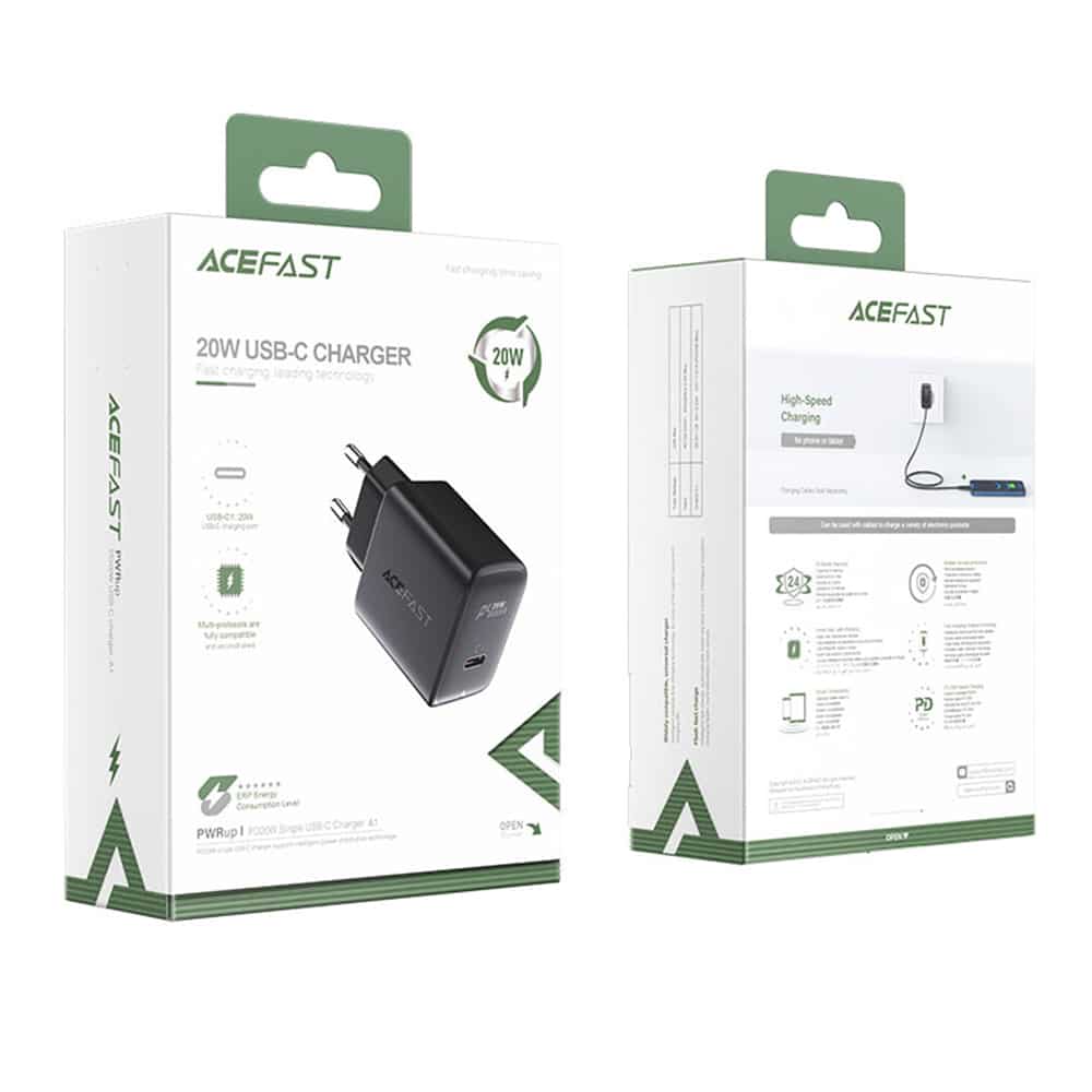 Acefast fast charger USB Type C 20W Power Delivery black (A1 EU black) - Image 7