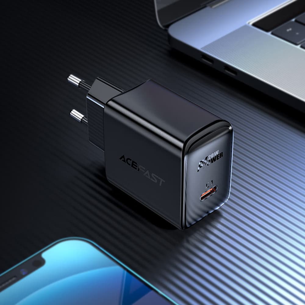 Acefast fast charger USB Type C 20W Power Delivery black (A1 EU black) - Image 6