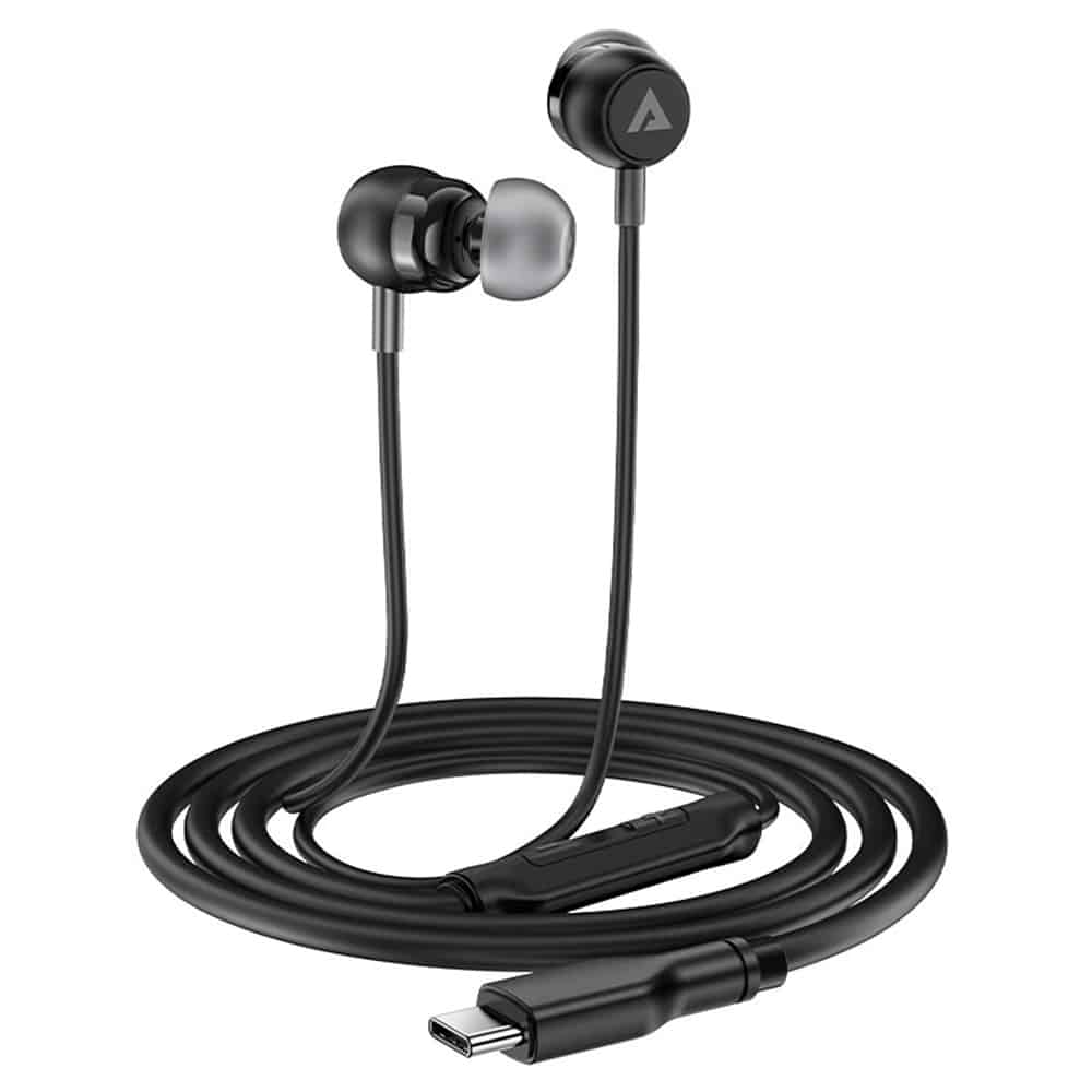 Acefast - Wired Earphones (l8) - Type-C, In-Ear Design, With Microphone, Control Remote, Flexible, Silicone, 1.2m - Black - Image 2