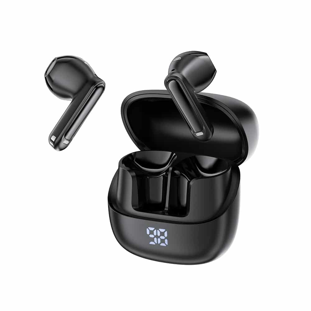 Acefast - Wireless Earbuds (w2) - Tws, Bluetooth 5.4, 4-Mic Enc, Ipx4, 400mah, Led Digital Display, Magnetic Design - Black - Image 3